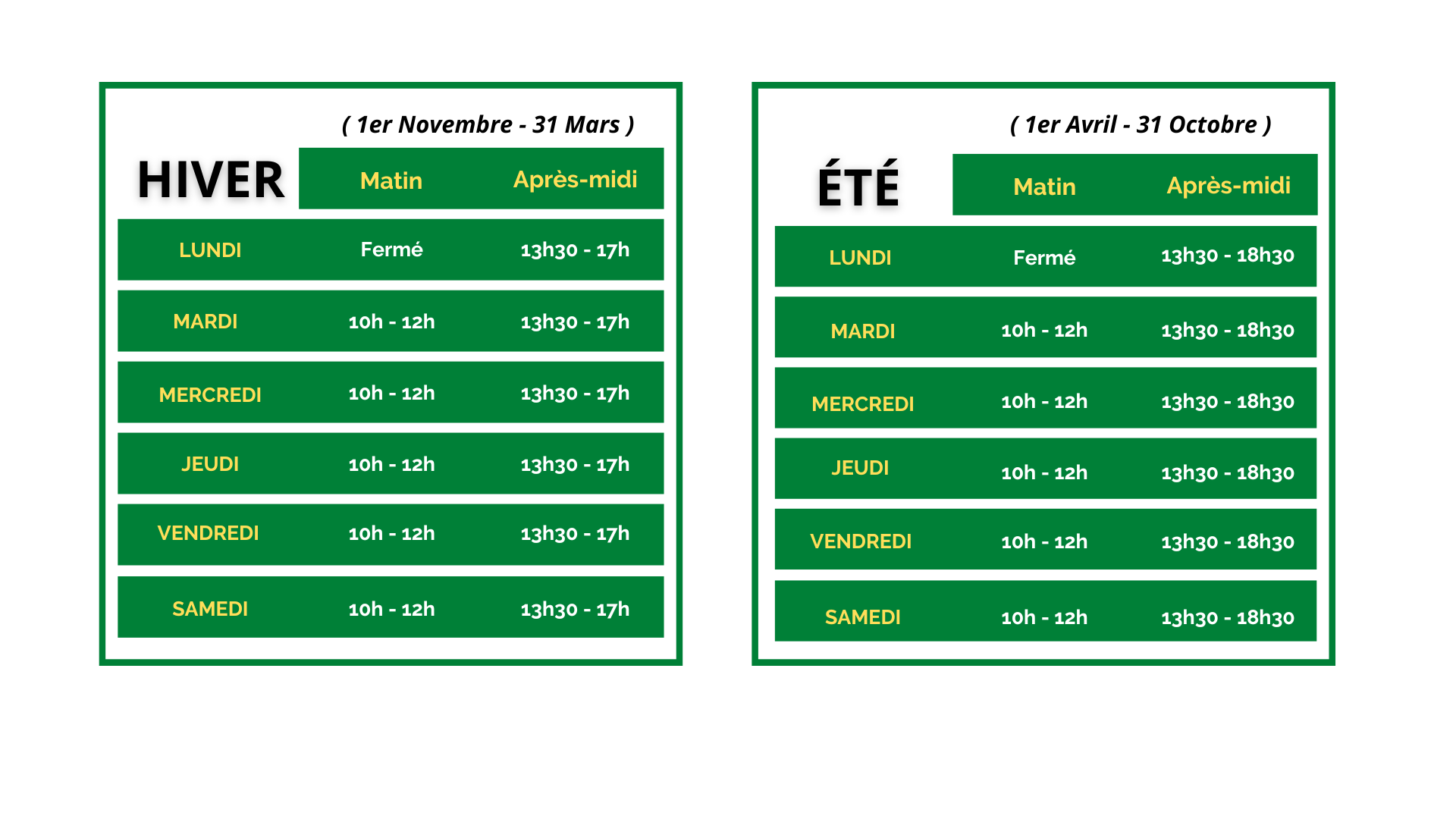 horaire